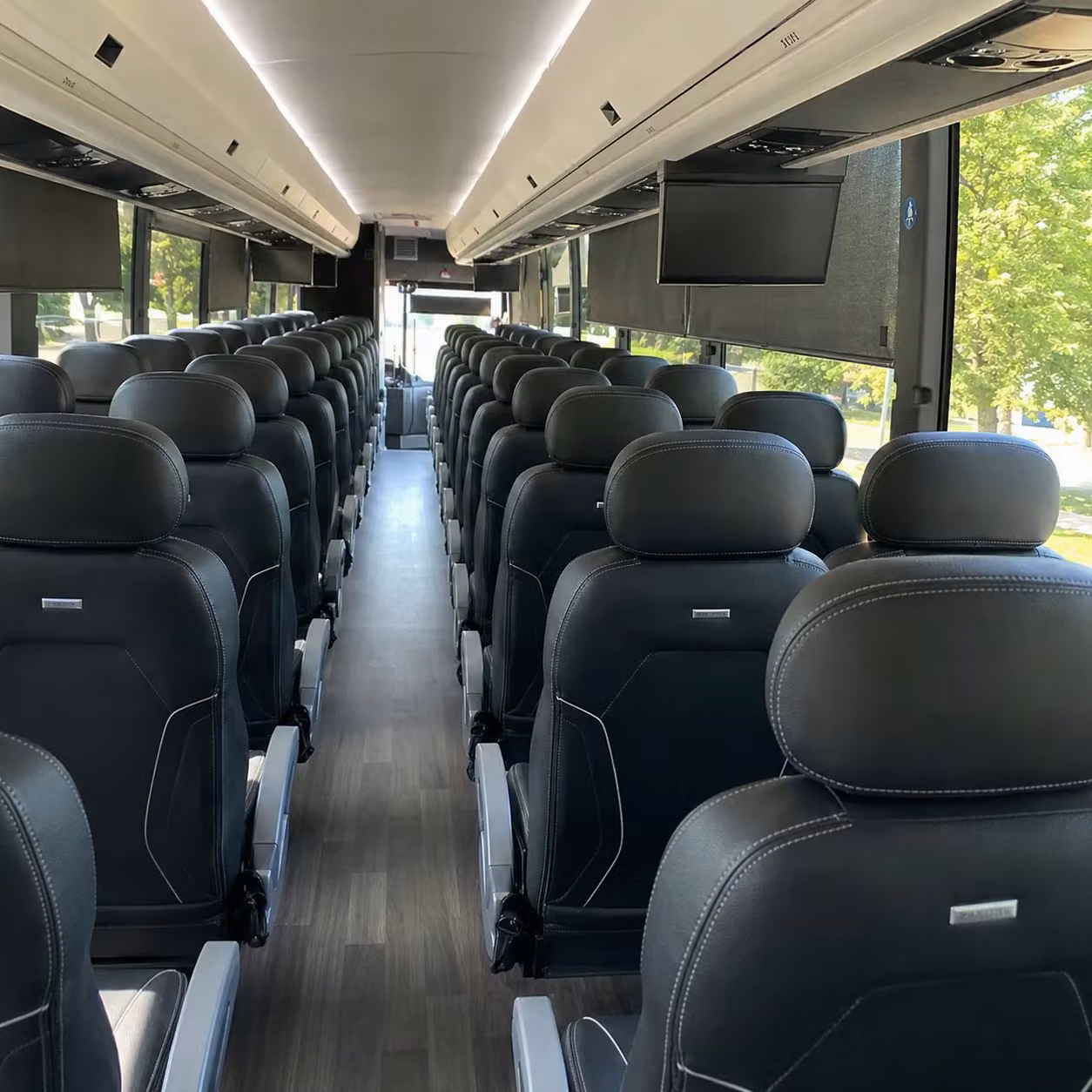 mesa charter bus rental interior